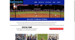 Desktop Screenshot of kaboomsoftball.com