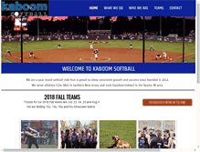 Tablet Screenshot of kaboomsoftball.com